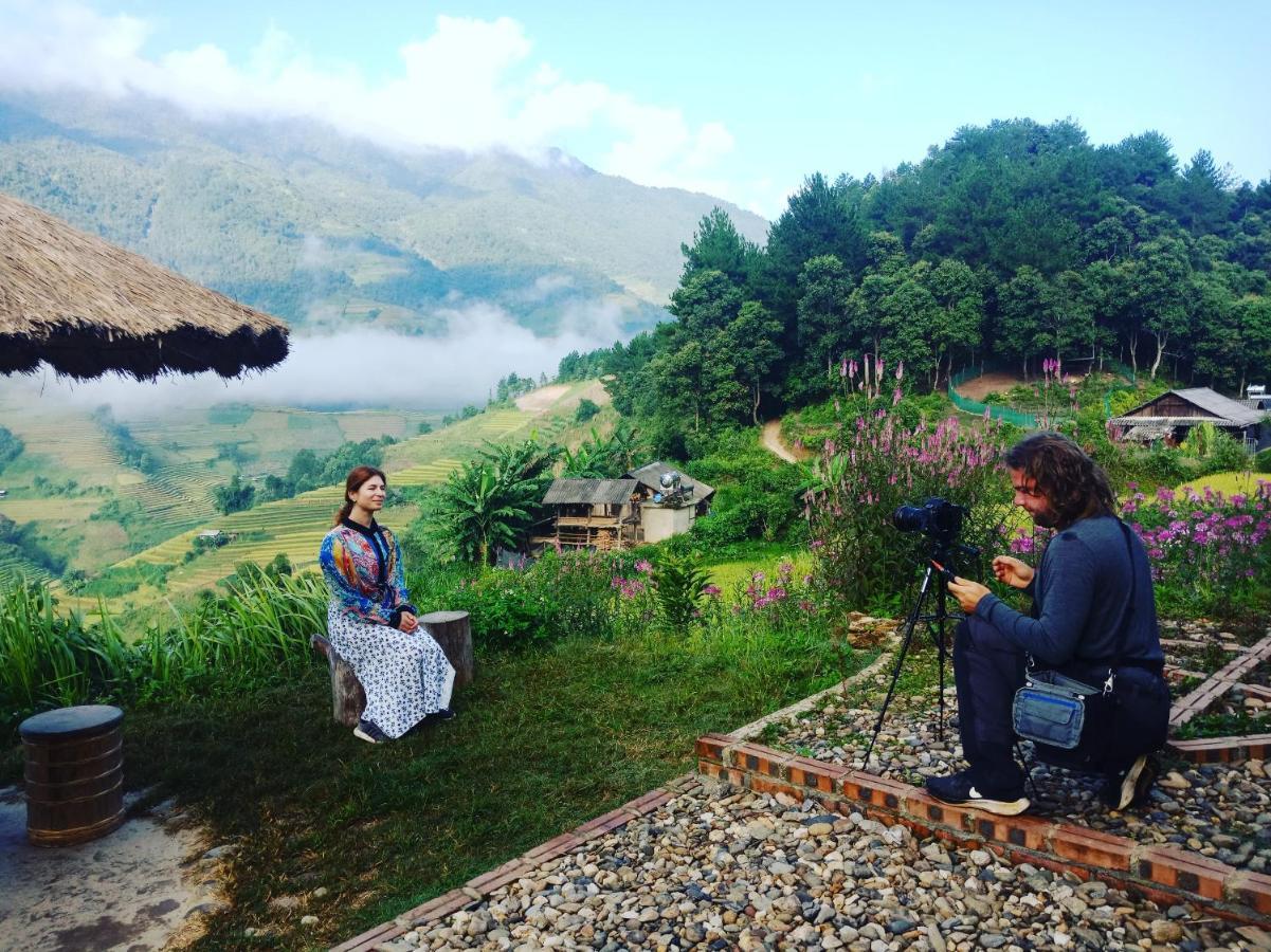 Mu Cang Chai Big View Homestay, Tour & Vegetarian Exteriör bild