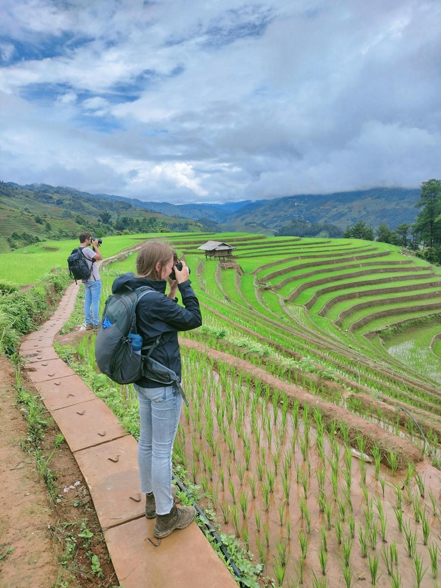Mu Cang Chai Big View Homestay, Tour & Vegetarian Exteriör bild
