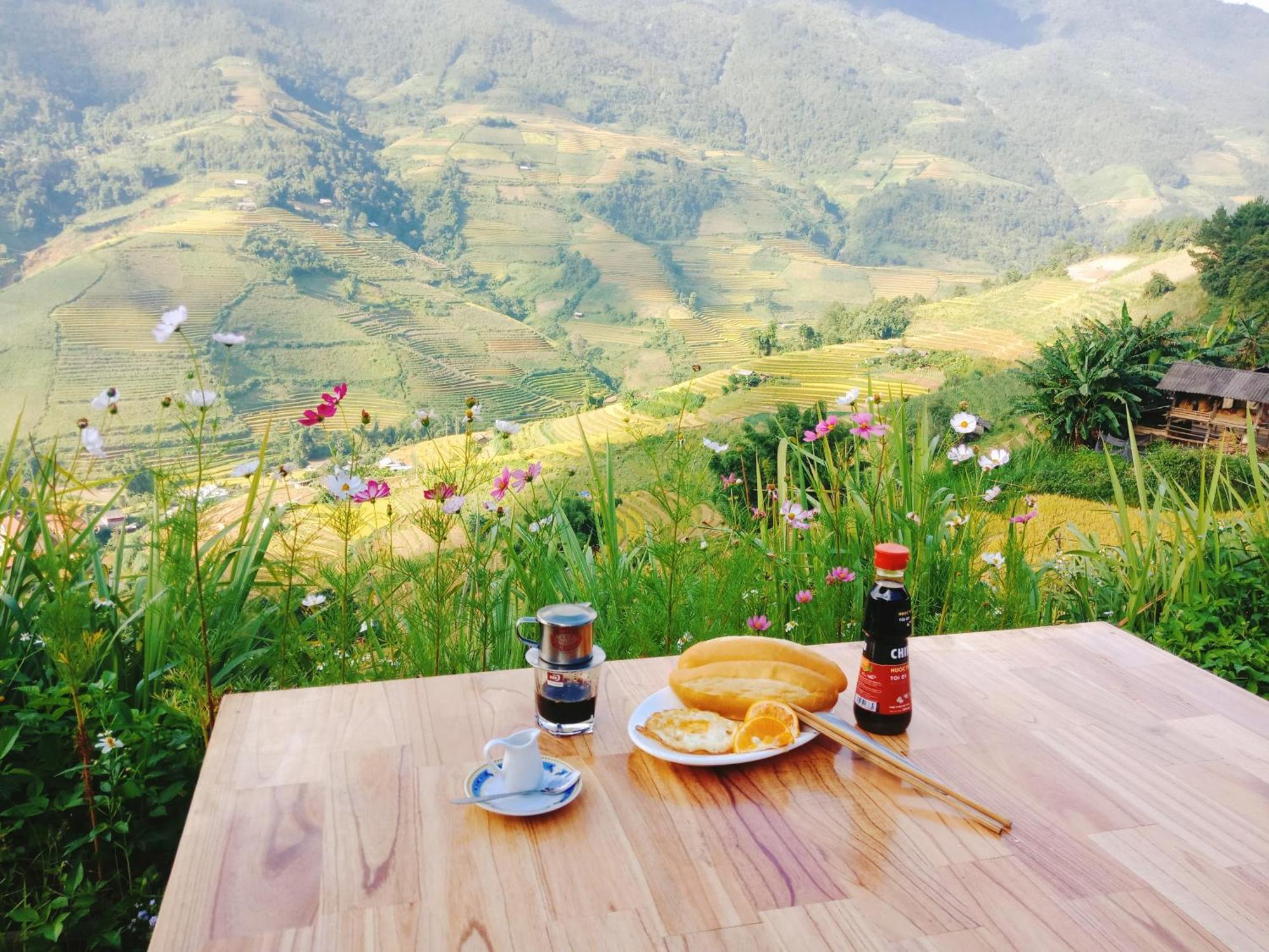 Mu Cang Chai Big View Homestay, Tour & Vegetarian Exteriör bild